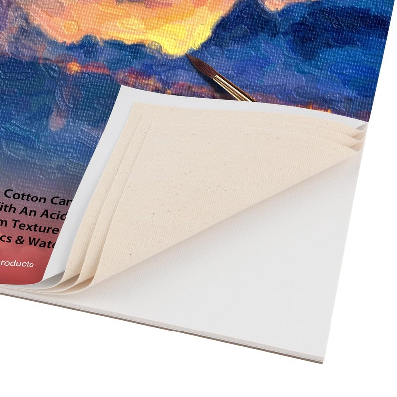 Paramount Universal Primed Premium Cotton White Canvas Pads - White - 11"" x 14"" - 10 Sheets - Universal Double Primed Cotton Canvas Pads for Students, Drawing, Painting, Travel, & More - Image 3